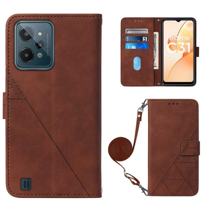 Crossbody 3D Embossed Flip Leather Phone Case, For Motorola Moto G Stylus 4G 2022, For OPPO A57 5G 2022, For OPPO Realme C31 4G, For Motorola Moto G52