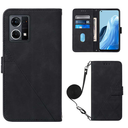 Crossbody 3D Embossed Flip Leather Phone Case, For OPPO Reno7 4G/F21 Pro, For Xiaomi Poco M4 Pro 4G, For Xiaomi Poco X4 Pro 5G, For Sony Xperia 1 IV