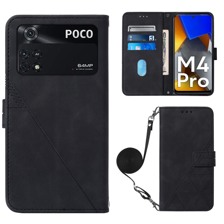 Crossbody 3D Embossed Flip Leather Phone Case, For OPPO Reno7 4G/F21 Pro, For Xiaomi Poco M4 Pro 4G, For Xiaomi Poco X4 Pro 5G, For Sony Xperia 1 IV