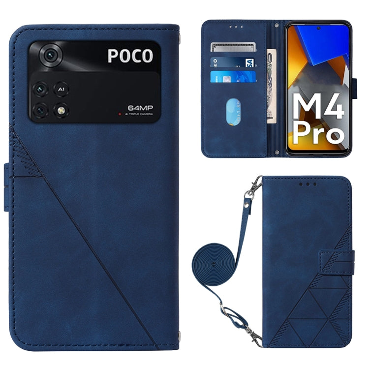 Crossbody 3D Embossed Flip Leather Phone Case, For OPPO Reno7 4G/F21 Pro, For Xiaomi Poco M4 Pro 4G, For Xiaomi Poco X4 Pro 5G, For Sony Xperia 1 IV