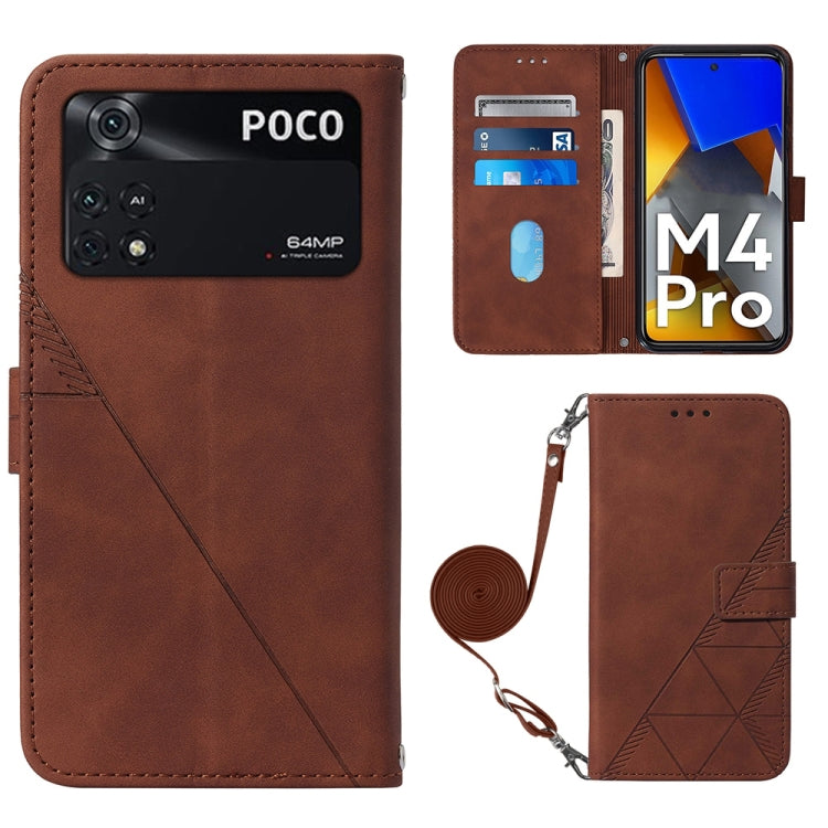 Crossbody 3D Embossed Flip Leather Phone Case, For OPPO Reno7 4G/F21 Pro, For Xiaomi Poco M4 Pro 4G, For Xiaomi Poco X4 Pro 5G, For Sony Xperia 1 IV