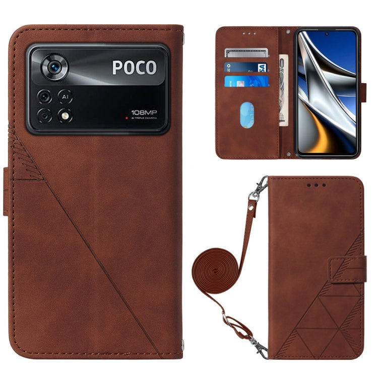 Crossbody 3D Embossed Flip Leather Phone Case, For OPPO Reno7 4G/F21 Pro, For Xiaomi Poco M4 Pro 4G, For Xiaomi Poco X4 Pro 5G, For Sony Xperia 1 IV