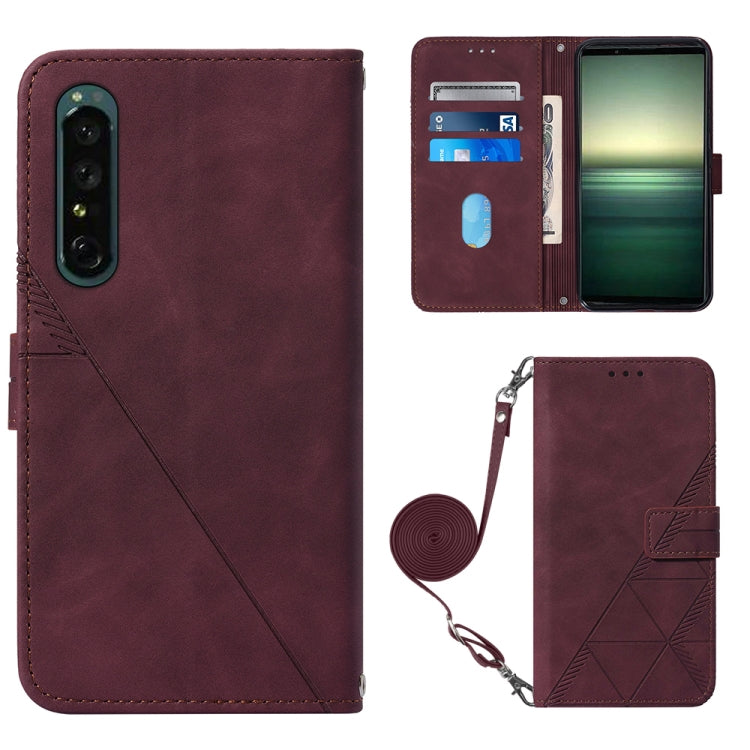Crossbody 3D Embossed Flip Leather Phone Case, For OPPO Reno7 4G/F21 Pro, For Xiaomi Poco M4 Pro 4G, For Xiaomi Poco X4 Pro 5G, For Sony Xperia 1 IV