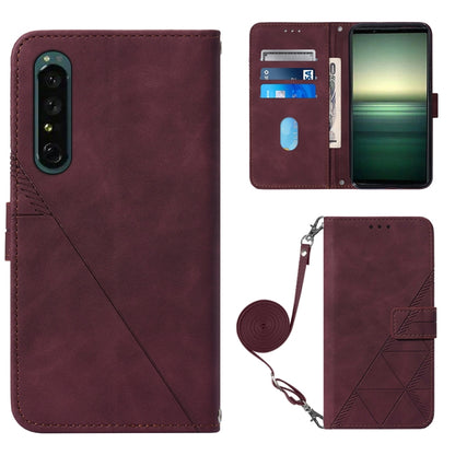 Crossbody 3D Embossed Flip Leather Phone Case, For OPPO Reno7 4G/F21 Pro, For Xiaomi Poco M4 Pro 4G, For Xiaomi Poco X4 Pro 5G, For Sony Xperia 1 IV