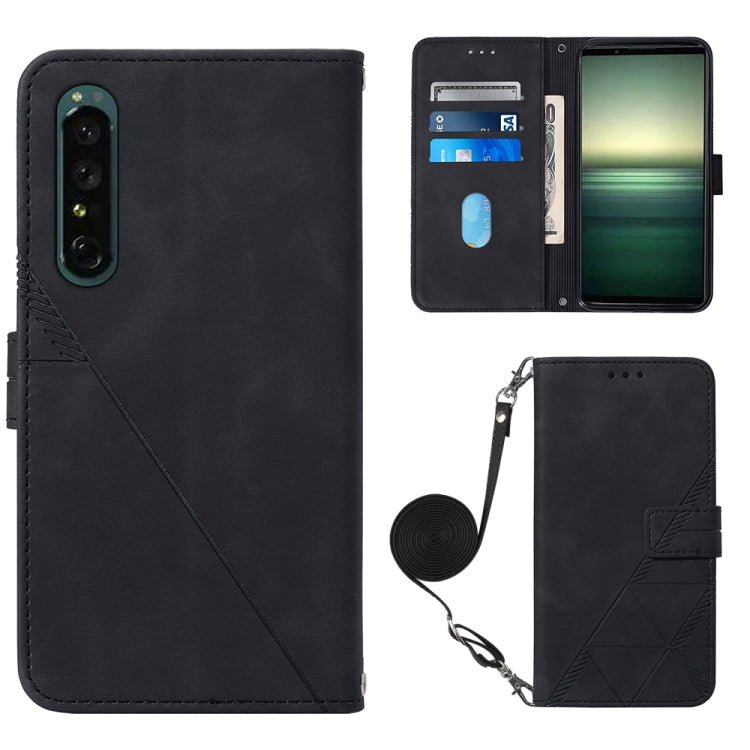 Crossbody 3D Embossed Flip Leather Phone Case, For OPPO Reno7 4G/F21 Pro, For Xiaomi Poco M4 Pro 4G, For Xiaomi Poco X4 Pro 5G, For Sony Xperia 1 IV