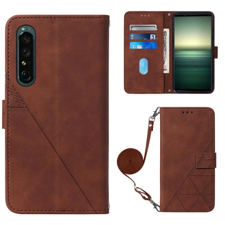 Crossbody 3D Embossed Flip Leather Phone Case, For OPPO Reno7 4G/F21 Pro, For Xiaomi Poco M4 Pro 4G, For Xiaomi Poco X4 Pro 5G, For Sony Xperia 1 IV