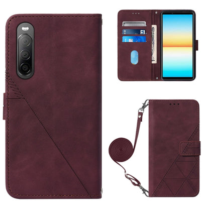 Crossbody 3D Embossed Flip Leather Phone Case, For Sony Xperia 10 IV, For Sony Xperia ACE III, For Xiaomi Redmi 10A, For Samsung Galaxy M33 5G Global