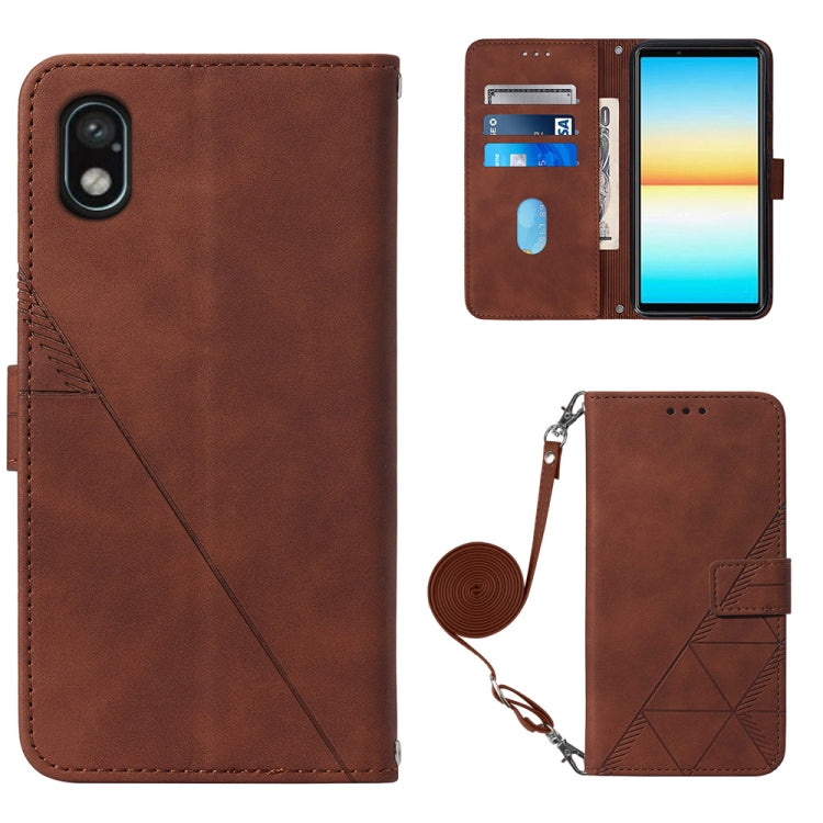 Crossbody 3D Embossed Flip Leather Phone Case, For Sony Xperia 10 IV, For Sony Xperia ACE III, For Xiaomi Redmi 10A, For Samsung Galaxy M33 5G Global