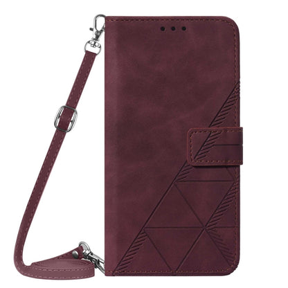 Crossbody 3D Embossed Flip Leather Phone Case, For Samsung Galaxy M53 5G