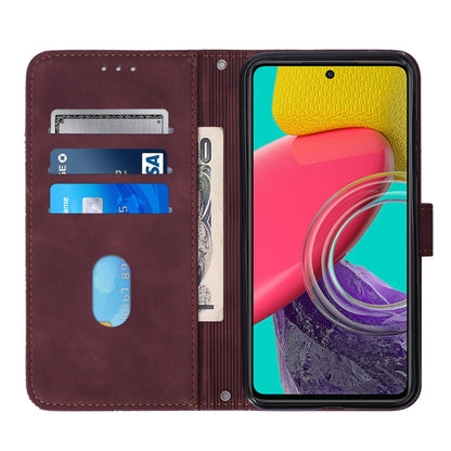 Crossbody 3D Embossed Flip Leather Phone Case, For Samsung Galaxy M53 5G