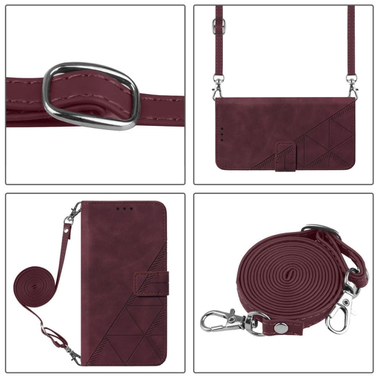 Crossbody 3D Embossed Flip Leather Phone Case, For Samsung Galaxy M53 5G