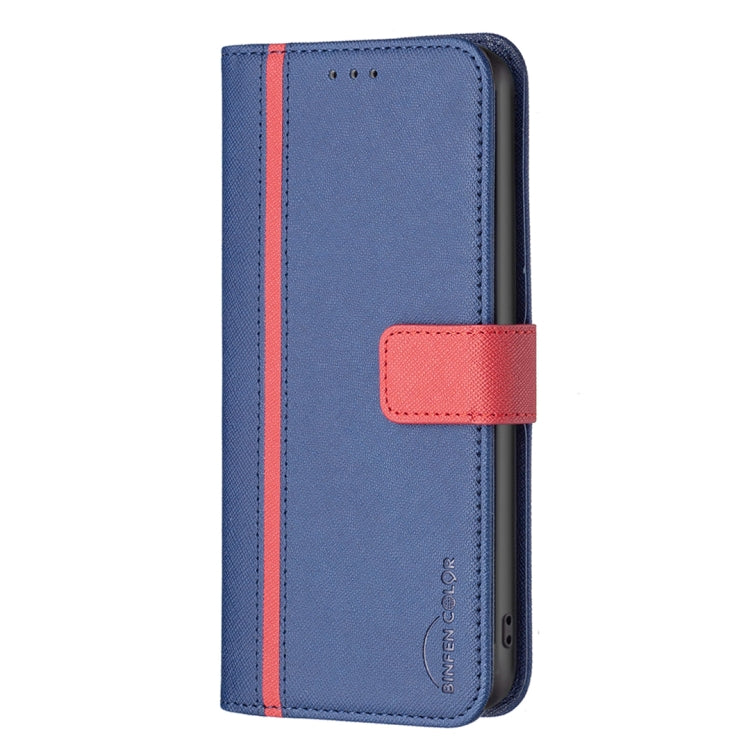 BF13 Color Matching Cross Texture Leather Phone Case, For OPPO Realme C35