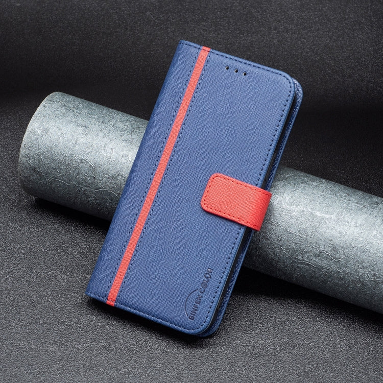 BF13 Color Matching Cross Texture Leather Phone Case, For OPPO Realme C35