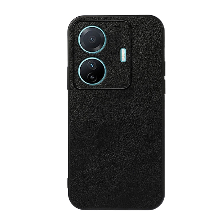 Accurate Hole Two-color Litchi Texture PU Phone Case, For vivo S15e, For OnePlus Ace