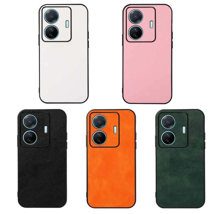 Accurate Hole Two-color Litchi Texture PU Phone Case, For vivo S15e, For OnePlus Ace