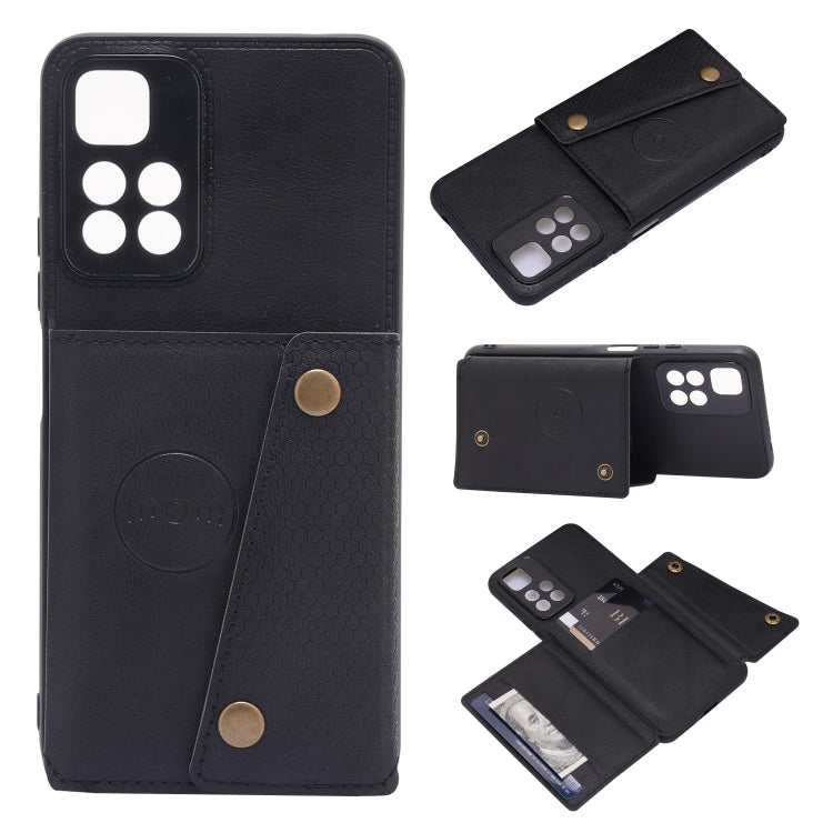 Double Buckle PU + TPU Shockproof Magnetic Phone Case, For Xiaomi Redmi 10C, For Xiaomi Redmi Note 11 5G Chinese, For Xiaomi Redmi Note 11E, For Xiaomi Redmi 10