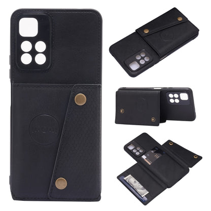 Double Buckle PU + TPU Shockproof Magnetic Phone Case, For Xiaomi Redmi 10C, For Xiaomi Redmi Note 11 5G Chinese, For Xiaomi Redmi Note 11E, For Xiaomi Redmi 10