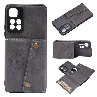 Double Buckle PU + TPU Shockproof Magnetic Phone Case, For Xiaomi Redmi 10C, For Xiaomi Redmi Note 11 5G Chinese, For Xiaomi Redmi Note 11E, For Xiaomi Redmi 10