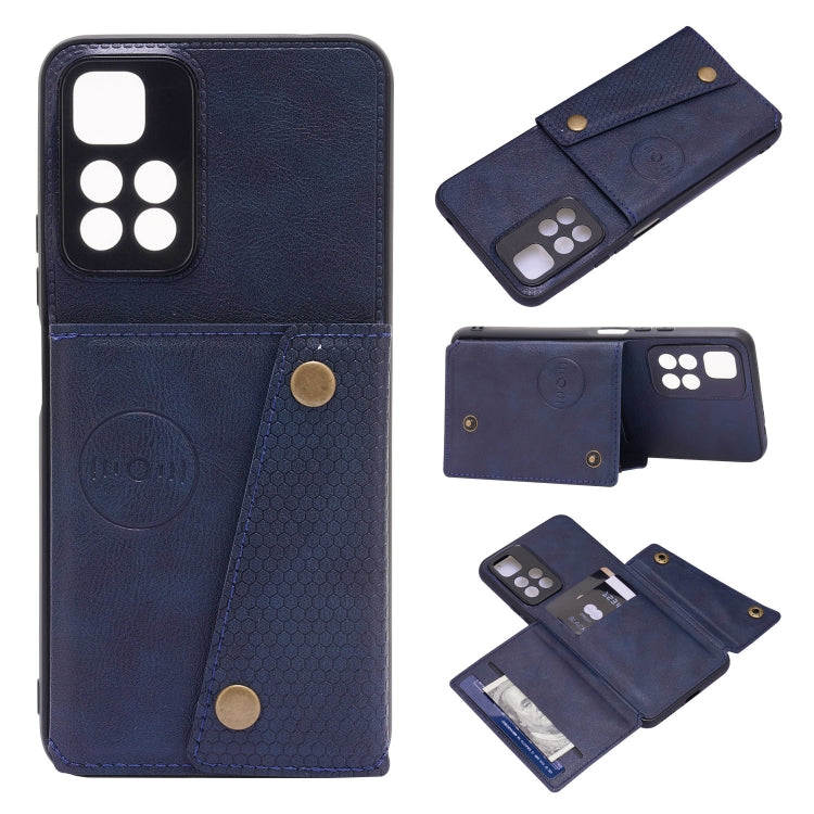 Double Buckle PU + TPU Shockproof Magnetic Phone Case, For Xiaomi Redmi 10C, For Xiaomi Redmi Note 11 5G Chinese, For Xiaomi Redmi Note 11E, For Xiaomi Redmi 10