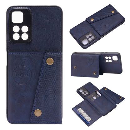 Double Buckle PU + TPU Shockproof Magnetic Phone Case, For Xiaomi Redmi 10C, For Xiaomi Redmi Note 11 5G Chinese, For Xiaomi Redmi Note 11E, For Xiaomi Redmi 10