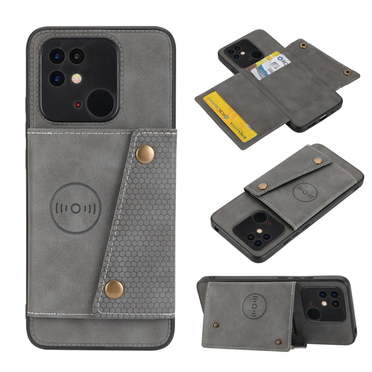 Double Buckle PU + TPU Shockproof Magnetic Phone Case, For Xiaomi Redmi 10C, For Xiaomi Redmi Note 11 5G Chinese, For Xiaomi Redmi Note 11E, For Xiaomi Redmi 10