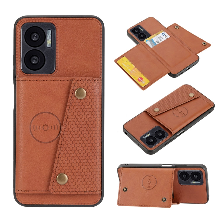 Double Buckle PU + TPU Shockproof Magnetic Phone Case, For Xiaomi Redmi 10C, For Xiaomi Redmi Note 11 5G Chinese, For Xiaomi Redmi Note 11E, For Xiaomi Redmi 10