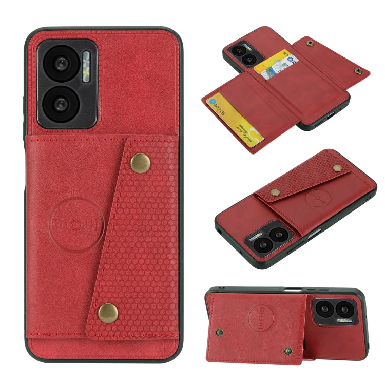 Double Buckle PU + TPU Shockproof Magnetic Phone Case, For Xiaomi Redmi 10C, For Xiaomi Redmi Note 11 5G Chinese, For Xiaomi Redmi Note 11E, For Xiaomi Redmi 10