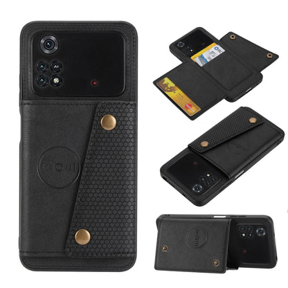 Double Buckle PU + TPU Shockproof Magnetic Phone Case, For Xiaomi Poco M4 Pro 4G, For Xiaomi Poco X4 Pro, For Xiaomi 12, For Xiaomi 12 Pro