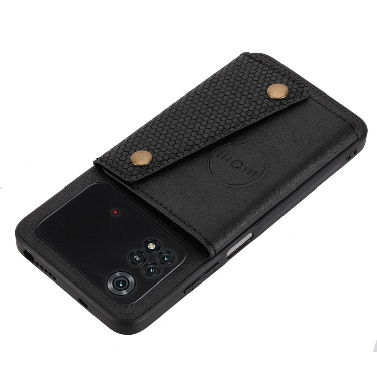 Double Buckle PU + TPU Shockproof Magnetic Phone Case, For Xiaomi Poco M4 Pro 4G, For Xiaomi Poco X4 Pro, For Xiaomi 12, For Xiaomi 12 Pro