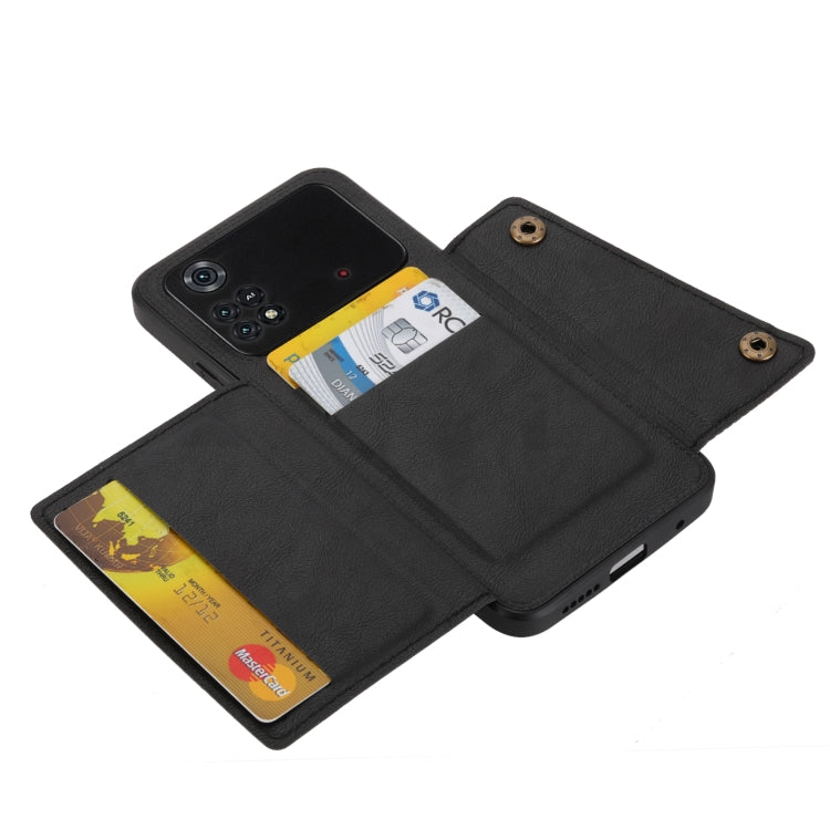 Double Buckle PU + TPU Shockproof Magnetic Phone Case, For Xiaomi Poco M4 Pro 4G, For Xiaomi Poco X4 Pro, For Xiaomi 12, For Xiaomi 12 Pro