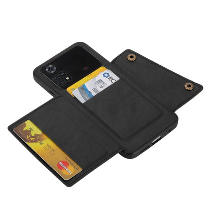 Double Buckle PU + TPU Shockproof Magnetic Phone Case, For Xiaomi Poco M4 Pro 4G, For Xiaomi Poco X4 Pro, For Xiaomi 12, For Xiaomi 12 Pro