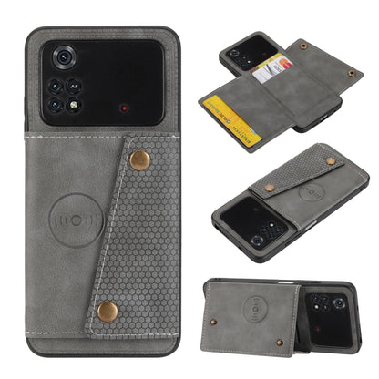 Double Buckle PU + TPU Shockproof Magnetic Phone Case, For Xiaomi Poco M4 Pro 4G, For Xiaomi Poco X4 Pro, For Xiaomi 12, For Xiaomi 12 Pro