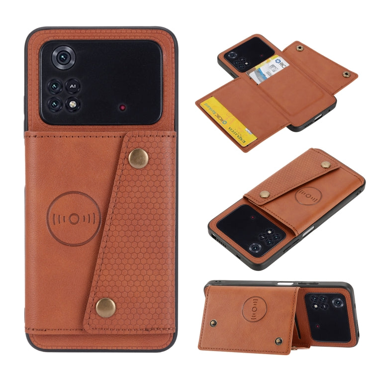 Double Buckle PU + TPU Shockproof Magnetic Phone Case, For Xiaomi Poco M4 Pro 4G, For Xiaomi Poco X4 Pro, For Xiaomi 12, For Xiaomi 12 Pro