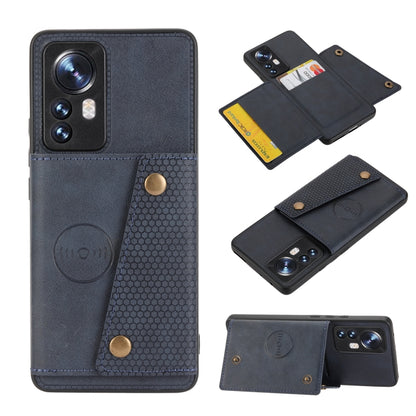 Double Buckle PU + TPU Shockproof Magnetic Phone Case, For Xiaomi Poco M4 Pro 4G, For Xiaomi Poco X4 Pro, For Xiaomi 12, For Xiaomi 12 Pro