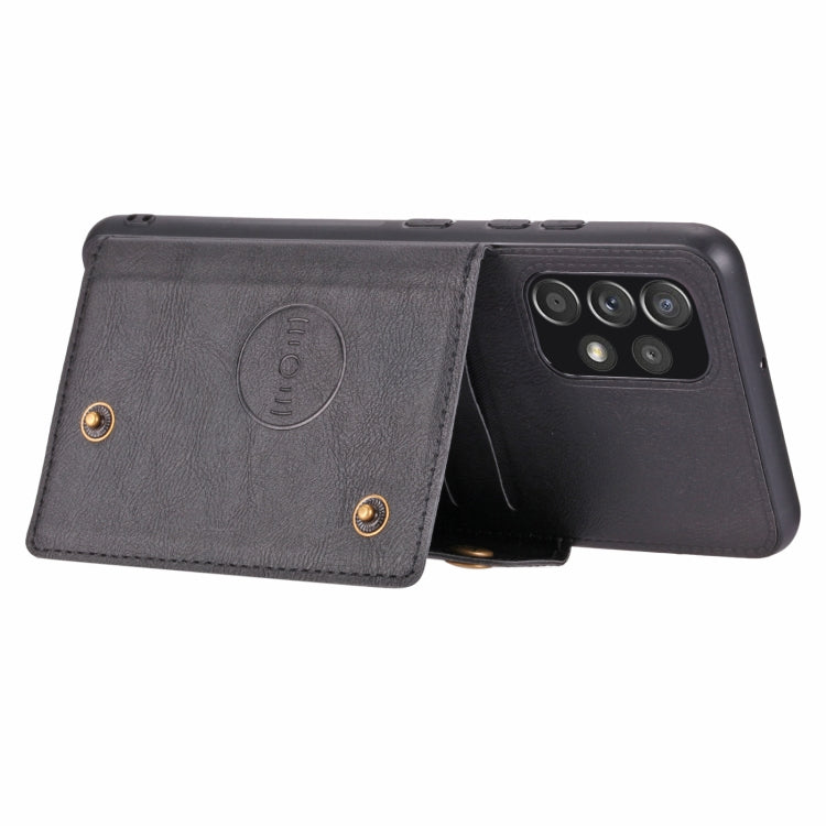 Double Buckle PU + TPU Shockproof Magnetic Phone Case, For Samsung Galaxy A23 165mm, For Samsung Galaxy A73 5G