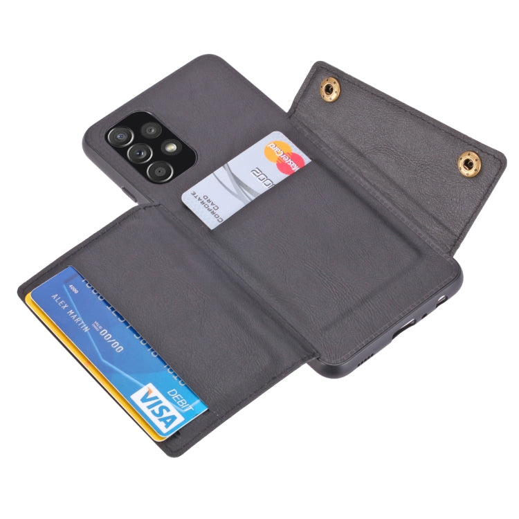 Double Buckle PU + TPU Shockproof Magnetic Phone Case, For Samsung Galaxy A23 165mm, For Samsung Galaxy A73 5G