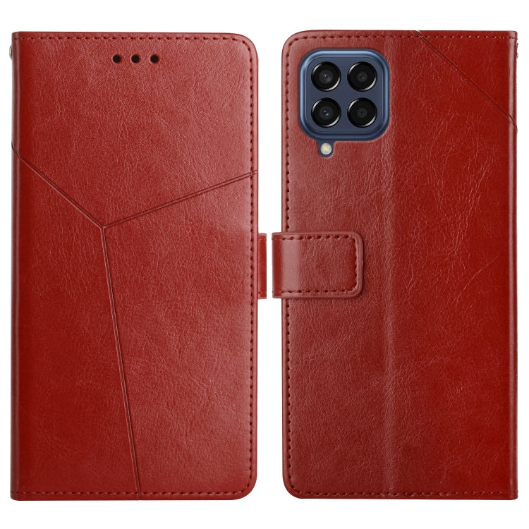 Y Stitching Horizontal Flip Leather Phone Case, For Samsung Galaxy M53, For Sharp Aquos R7, For Xiaomi Poco F4 GT
