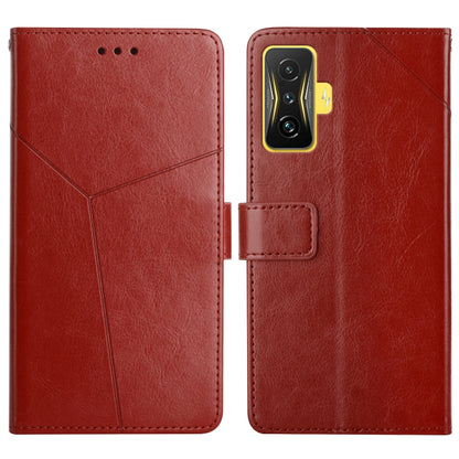 Y Stitching Horizontal Flip Leather Phone Case, For Samsung Galaxy M53, For Sharp Aquos R7, For Xiaomi Poco F4 GT
