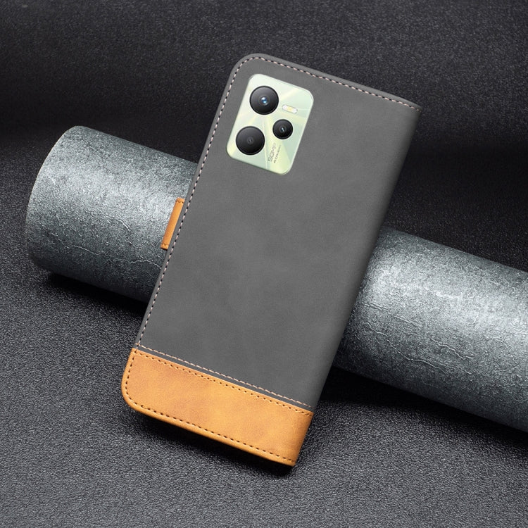 BF11 Color Matching Skin Feel Leather Phone Case, For OPPO Realme C35