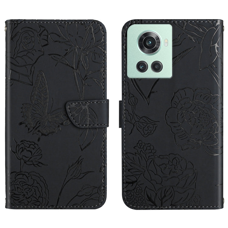 Skin Feel Butterfly Peony Embossed Leather Phone Case, For OnePlus 10R/ACE, For OnePlus Nord CE 2 5G, For OnePlus Nord CE2 Lite/Realme 9 Pro 5G/Realme V25, For Motorola Moto G 5G 2022