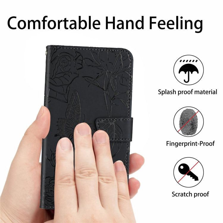 Skin Feel Butterfly Peony Embossed Leather Phone Case, For OnePlus 10R/ACE, For OnePlus Nord CE 2 5G, For OnePlus Nord CE2 Lite/Realme 9 Pro 5G/Realme V25, For Motorola Moto G 5G 2022