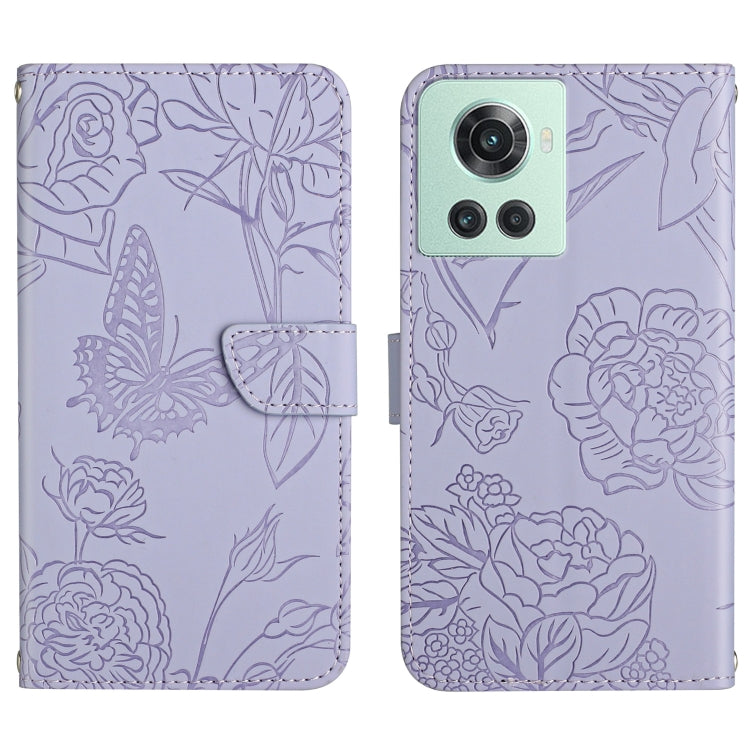 Skin Feel Butterfly Peony Embossed Leather Phone Case, For OnePlus 10R/ACE, For OnePlus Nord CE 2 5G, For OnePlus Nord CE2 Lite/Realme 9 Pro 5G/Realme V25, For Motorola Moto G 5G 2022