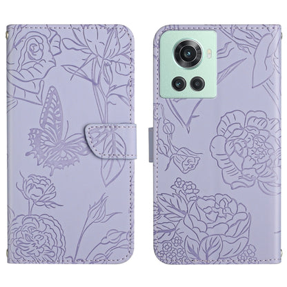 Skin Feel Butterfly Peony Embossed Leather Phone Case, For OnePlus 10R/ACE, For OnePlus Nord CE 2 5G, For OnePlus Nord CE2 Lite/Realme 9 Pro 5G/Realme V25, For Motorola Moto G 5G 2022