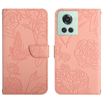 Skin Feel Butterfly Peony Embossed Leather Phone Case, For OnePlus 10R/ACE, For OnePlus Nord CE 2 5G, For OnePlus Nord CE2 Lite/Realme 9 Pro 5G/Realme V25, For Motorola Moto G 5G 2022