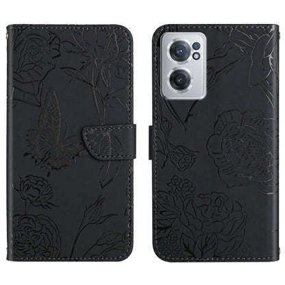 Skin Feel Butterfly Peony Embossed Leather Phone Case, For OnePlus 10R/ACE, For OnePlus Nord CE 2 5G, For OnePlus Nord CE2 Lite/Realme 9 Pro 5G/Realme V25, For Motorola Moto G 5G 2022