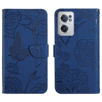 Skin Feel Butterfly Peony Embossed Leather Phone Case, For OnePlus 10R/ACE, For OnePlus Nord CE 2 5G, For OnePlus Nord CE2 Lite/Realme 9 Pro 5G/Realme V25, For Motorola Moto G 5G 2022