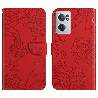 Skin Feel Butterfly Peony Embossed Leather Phone Case, For OnePlus 10R/ACE, For OnePlus Nord CE 2 5G, For OnePlus Nord CE2 Lite/Realme 9 Pro 5G/Realme V25, For Motorola Moto G 5G 2022