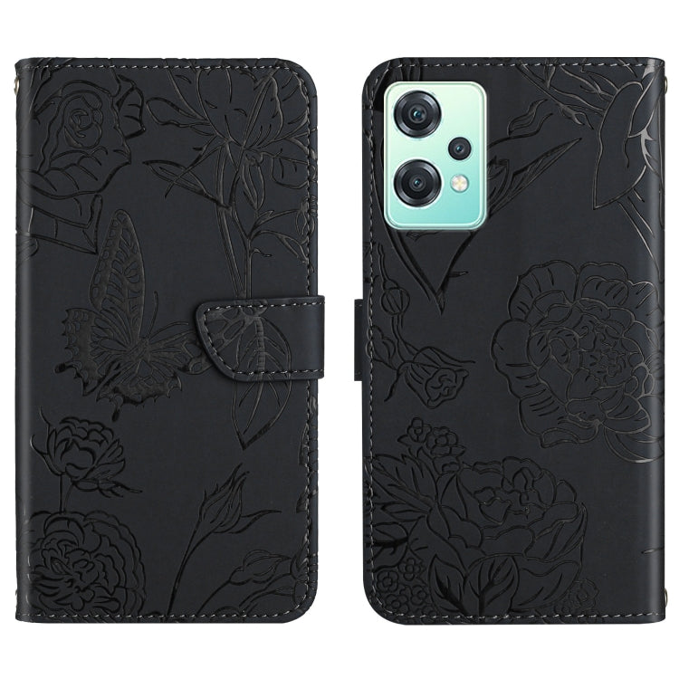 Skin Feel Butterfly Peony Embossed Leather Phone Case, For OnePlus 10R/ACE, For OnePlus Nord CE 2 5G, For OnePlus Nord CE2 Lite/Realme 9 Pro 5G/Realme V25, For Motorola Moto G 5G 2022