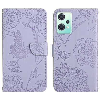 Skin Feel Butterfly Peony Embossed Leather Phone Case, For OnePlus 10R/ACE, For OnePlus Nord CE 2 5G, For OnePlus Nord CE2 Lite/Realme 9 Pro 5G/Realme V25, For Motorola Moto G 5G 2022