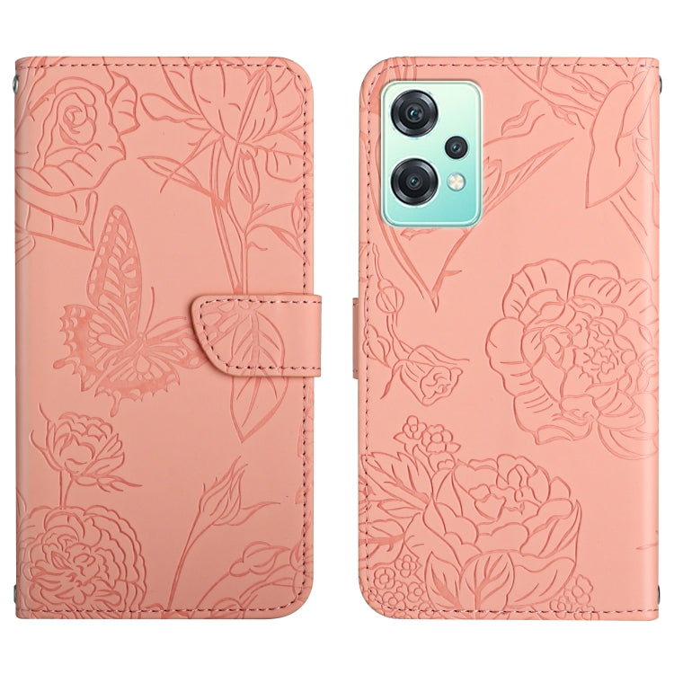 Skin Feel Butterfly Peony Embossed Leather Phone Case, For OnePlus 10R/ACE, For OnePlus Nord CE 2 5G, For OnePlus Nord CE2 Lite/Realme 9 Pro 5G/Realme V25, For Motorola Moto G 5G 2022